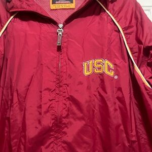 Colosseum Trojan USC Windbreaker Red Hoodie Jacket